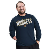 NBA Denver Nuggets G-III Sports by Carl Banks Adaptive Printed Mesh Effect Long Sleeve T-Shirt sale