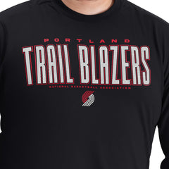 NBA Portland Trail Blazers G-III Sports by Carl Banks Adaptive Printed Mesh Effect Long Sleeve T-Shirt