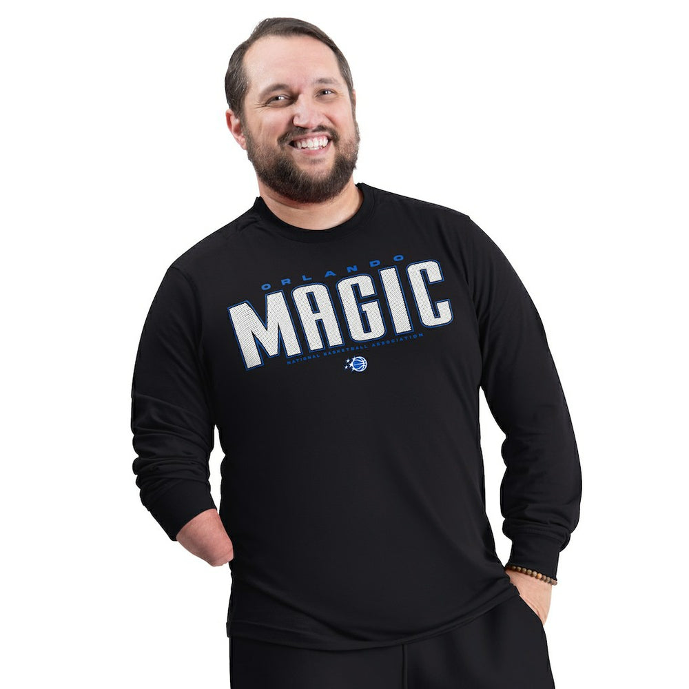 NBA Orlando Magic G-III Sports by Carl Banks Adaptive Printed Mesh Effect Long Sleeve T-Shirt
