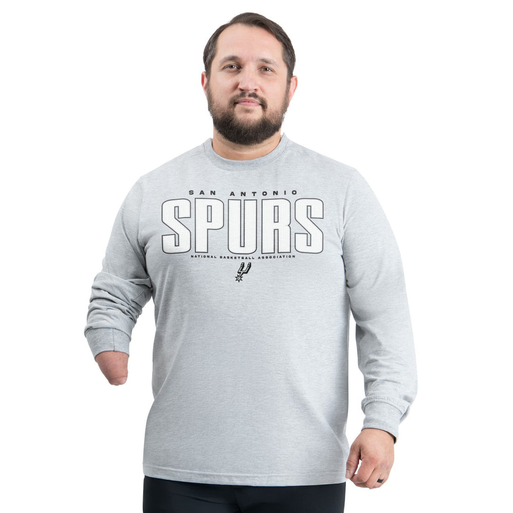 NBA San Antonio Spurs G-III Sports by Carl Banks Adaptive Printed Mesh Effect Long Sleeve T-Shirt