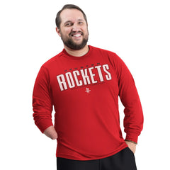 NBA Houston Rockets G-III Sports by Carl Banks Adaptive Printed Mesh Effect Long Sleeve T-Shirt