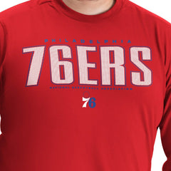 NBA Philadelphia 76ers G-III Sports by Carl Banks Adaptive Printed Mesh Effect Long Sleeve T-Shirt