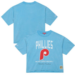MLB Philadelphia Phillies Mitchell & Ness Women's Cooperstown Cropped Boxy T-Shirt