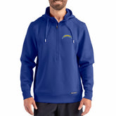 Cutter & Buck Roam Eco Half-Zip Recycled Pullover Hoodie - Los Angeles Chargers