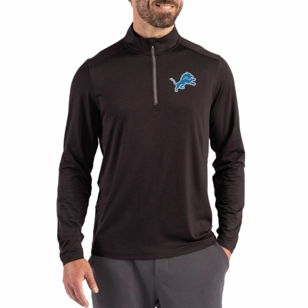 Cutter & Buck Coastline Epic Comfort Recycled Quarter-Zip Pullover - Detroit Lions