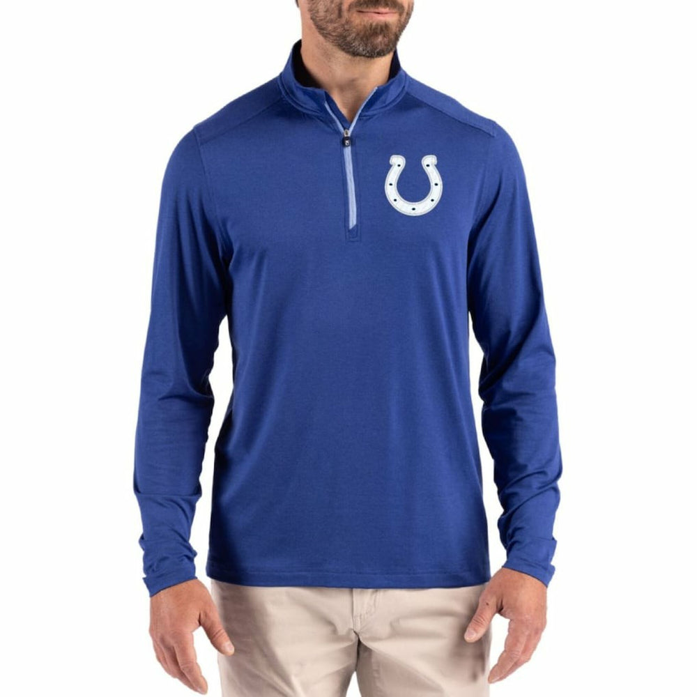 Cutter & Buck Coastline Epic Comfort Recycled Quarter-Zip Pullover - Indianapolis Colts