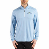 Cutter & Buck Coastline Epic Comfort Recycled Quarter-Zip Pullover - Los Angeles Chargers