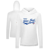 MLB Toronto Blue Jays Levelwear Women's Slender Glide Raglan Hoodie