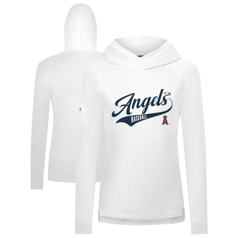 MLB Los Angeles Angels Levelwear Women's Slender Glide Raglan Hoodie