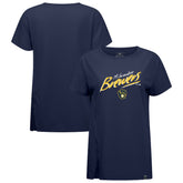 MLB Milwaukee Brewers Levelwear Women's Influx Sizzle T-Shirt