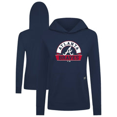 MLB Atlanta Braves Levelwear Women's Relay Banner Arch Long Sleeve T-Shirt Hoodie