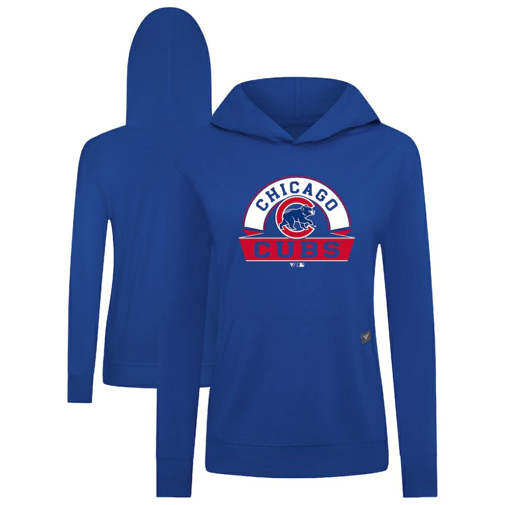 MLB Chicago Cubs Levelwear Women's Relay Banner Arch Long Sleeve T-Shirt Hoodie