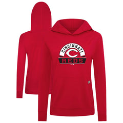 MLB Cincinnati Reds Levelwear Women's Relay Banner Arch Long Sleeve T-Shirt Hoodie