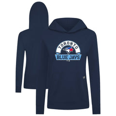 MLB Toronto Blue Jays Levelwear Women's Relay Banner Arch Long Sleeve T-Shirt Hoodie