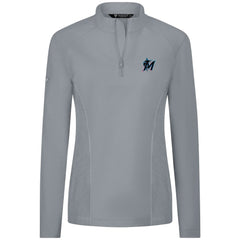 MLB Miami Marlins Levelwear Women's Upright Insignia 2.0 Quarter-Zip Tri-Blend Top