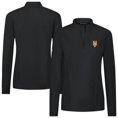 MLB New York Mets Levelwear Women's Upright Insignia 2.0 Quarter-Zip Tri-Blend Top