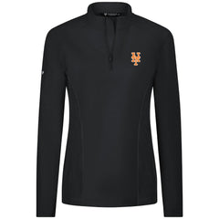 MLB New York Mets Levelwear Women's Upright Insignia 2.0 Quarter-Zip Tri-Blend Top