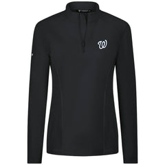 MLB Washington Nationals Levelwear Women's Upright Insignia 2.0 Quarter-Zip Tri-Blend Top
