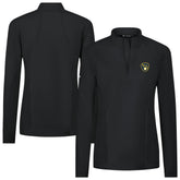 MLB Milwaukee Brewers Levelwear Women's Upright Insignia 2.0 Quarter-Zip Tri-Blend Top
