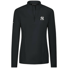 MLB New York Yankees Levelwear Women's Upright Insignia 2.0 Quarter-Zip Tri-Blend Top