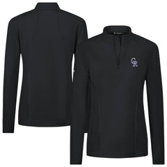 MLB Colorado Rockies Levelwear Women's Upright Insignia 2.0 Quarter-Zip Tri-Blend Top
