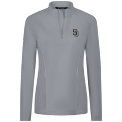 MLB San Diego Padres Levelwear Women's Upright Insignia 2.0 Quarter-Zip Tri-Blend Top