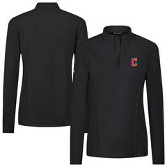 MLB Cleveland Guardians Levelwear Women's Upright Insignia 2.0 Quarter-Zip Tri-Blend Top