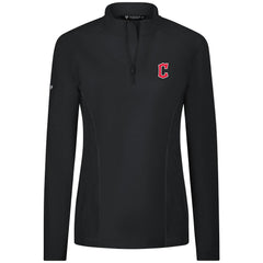 MLB Cleveland Guardians Levelwear Women's Upright Insignia 2.0 Quarter-Zip Tri-Blend Top