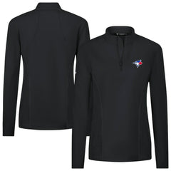 MLB Toronto Blue Jays Levelwear Women's Upright Insignia 2.0 Quarter-Zip Tri-Blend Top