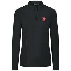 MLB Boston Red Sox Levelwear Women's Upright Insignia 2.0 Quarter-Zip Tri-Blend Top