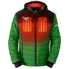 ActionHeat 5V Battery Heated Colorblock Full-Zip Puffer Jacket - Philadelphia Eagles