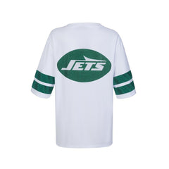 Cuce Women's Rhinestone V-Neck Tunic - New York Jets