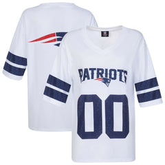 Cuce Women's Rhinestone V-Neck Tunic - New England Patriots