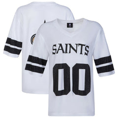 Cuce Women's Rhinestone V-Neck Tunic - New Orleans Saints
