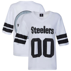 Cuce Women's Rhinestone V-Neck Tunic - Pittsburgh Steelers