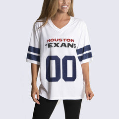 Cuce Women's Rhinestone V-Neck Tunic - Houston Texans