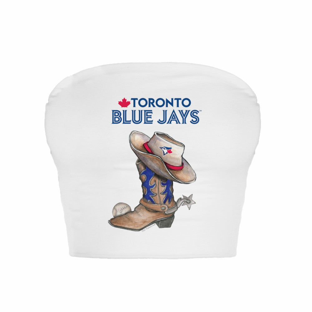 MLB Toronto Blue Jays Tiny Turnip Women's Cowboy Boot Crop Tube Top