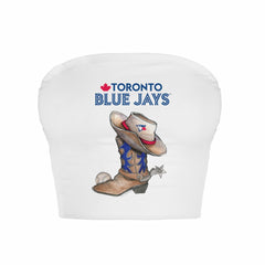 MLB Toronto Blue Jays Tiny Turnip Women's Cowboy Boot Crop Tube Top