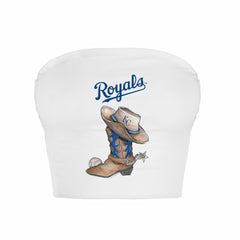 MLB Kansas City Royals Tiny Turnip Women's Cowboy Boot Crop Tube Top