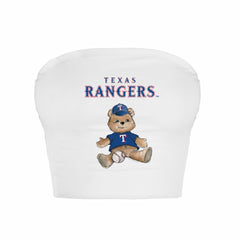 MLB Texas Rangers Tiny Turnip Women's Teddy Bear Crop Tube Top