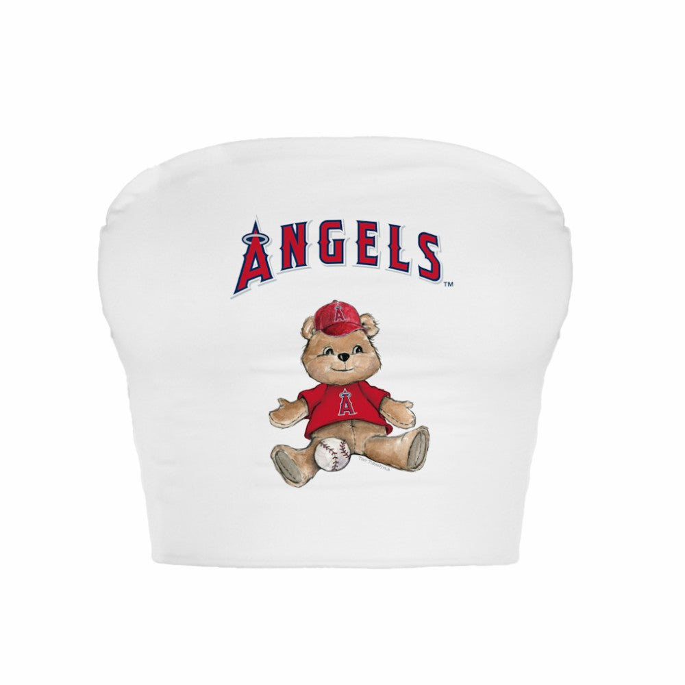 MLB Los Angeles Angels Tiny Turnip Women's Teddy Bear Crop Tube Top