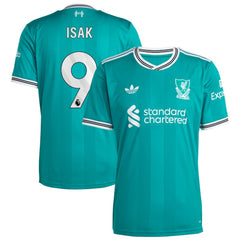 Alexander Isak Liverpool 2025/26 Third Replica Player Jersey - Adidas Green