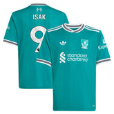 Alexander Isak Liverpool Youth 2025/26 Third Replica Player Jersey - Adidas Green