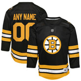 NHL Black Boston Bruins Youth Home Custom Replica Jersey