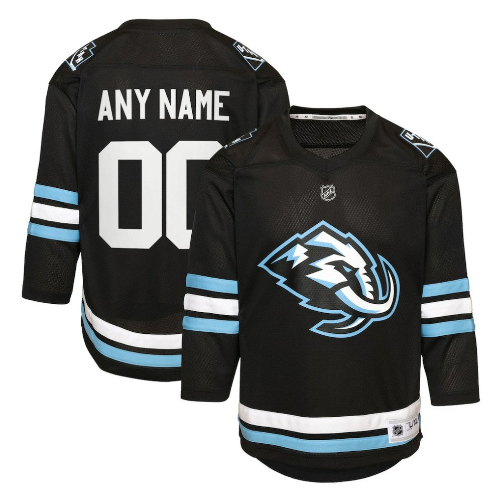 NHL Black Utah Mammoth Youth Home Replica Custom Jersey