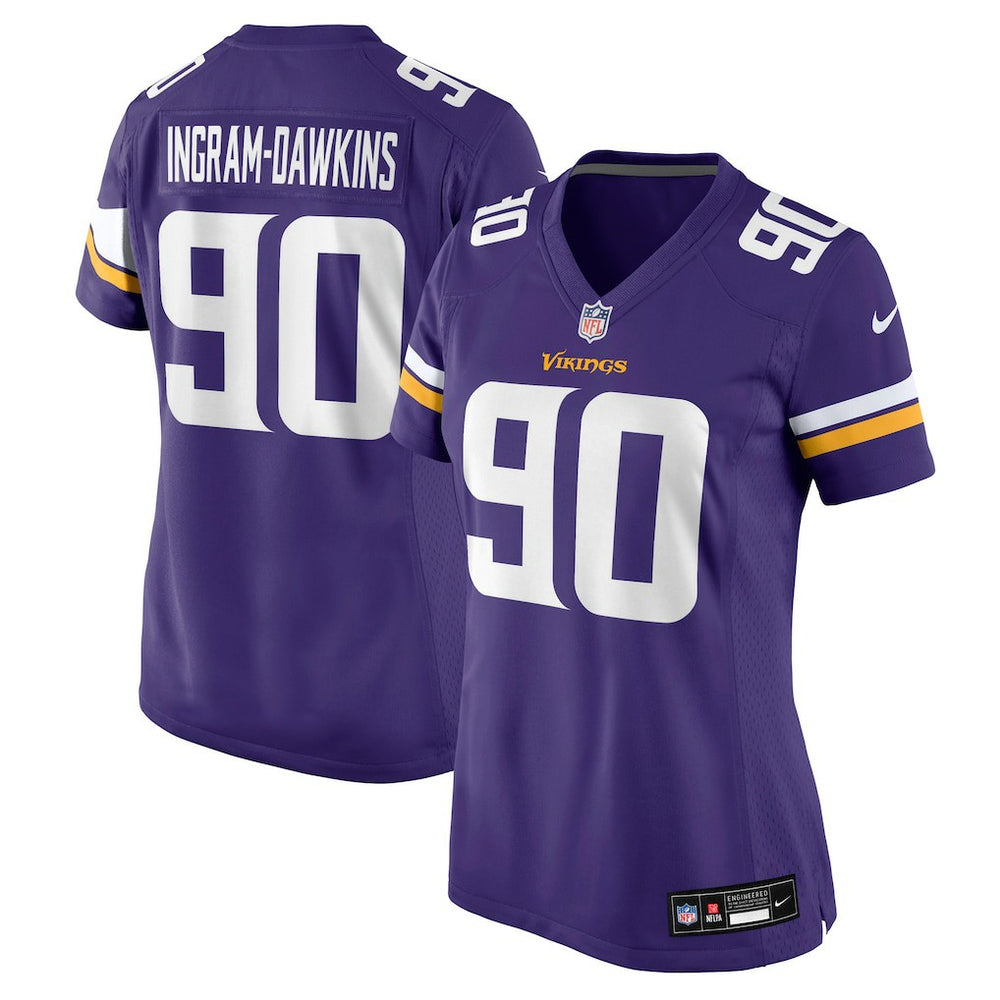 Tyrion Ingram-Dawkins Women's Team Game Jersey - Minnesota Vikings