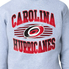 NHL Gray Carolina Hurricanes Starter Team Grit Graphic Fleece Pullover Sweatshirt