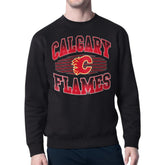 NHL Black Calgary Flames Starter Team Grit Graphic Fleece Pullover Sweatshirt