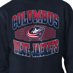 NHL Navy Columbus Blue Jackets Starter Team Grit Graphic Fleece Pullover Sweatshirt