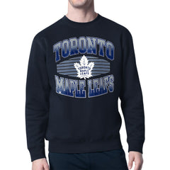 NHL Navy Toronto Maple Leafs Starter Team Grit Graphic Fleece Pullover Sweatshirt